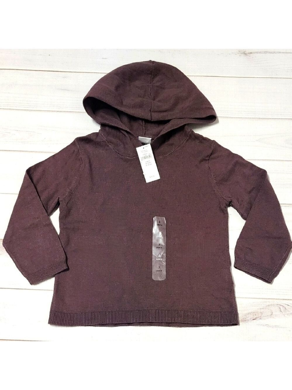Baby Gap Hooded Plum Sweater  Size 3 Years - New With Tags